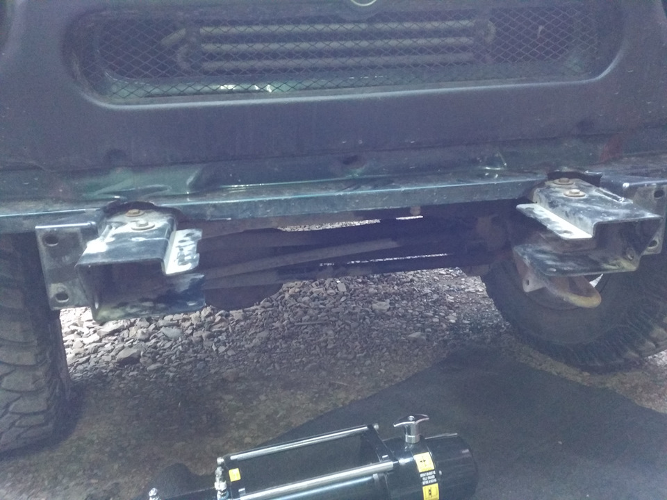 Установка лебедки Come Up DV-9 — УАЗ 315195 Hunter, 2,7 л, 2007 года ...