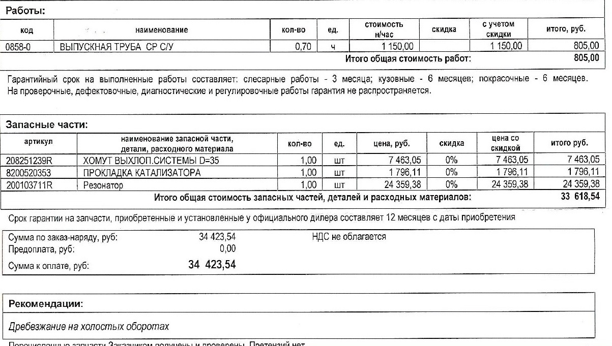 Первый ремонт по гарантии — Renault Sandero Stepway (2G), 1,6 л, 2015 года  | визит на сервис | DRIVE2