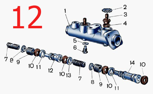 Цилиндр тормозной главный LPR ВАЗ - TS