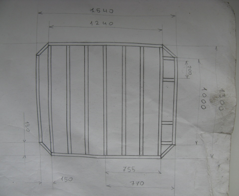 Чертеж экспедиционного багажника своими руками