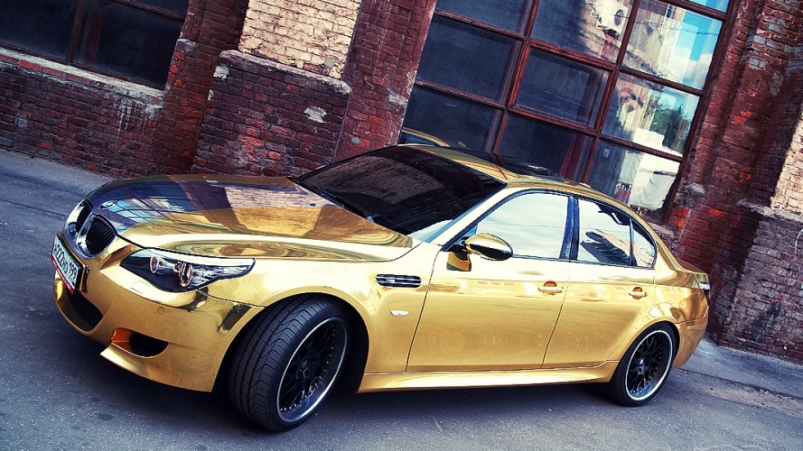 BMW m5 Gold Wheels