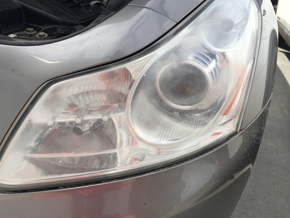 Полировка фар зубной пастой) — Infiniti G35 (V36), 3,5 л, 2007 года ...