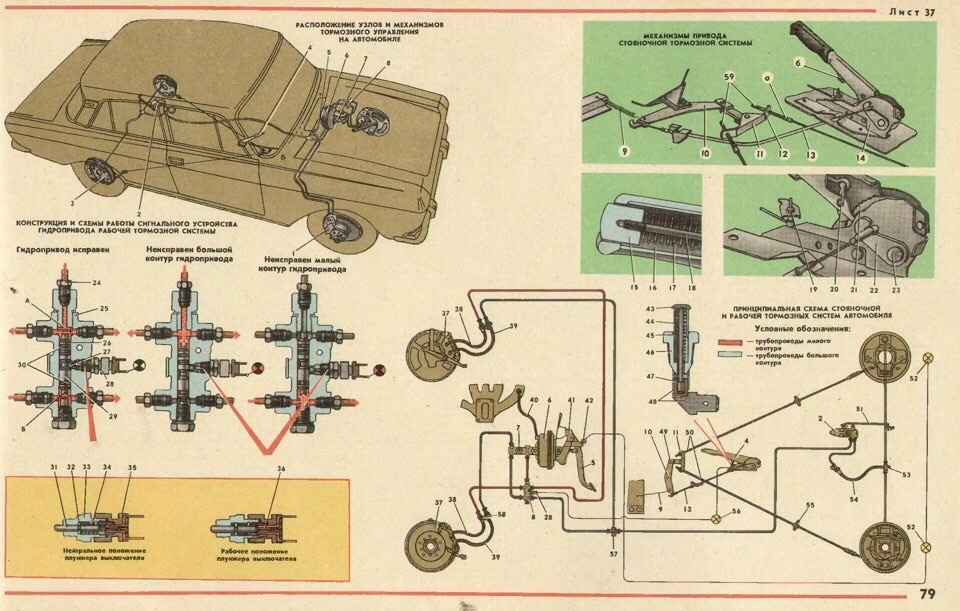 Тормозная система москвич 408 схема