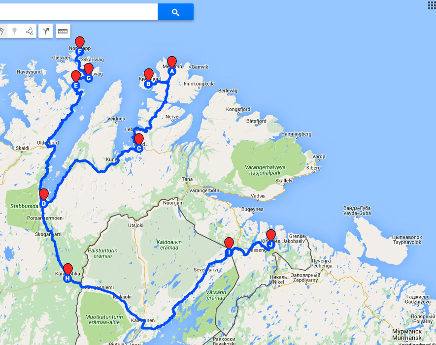 Мурманск норвегия расстояние