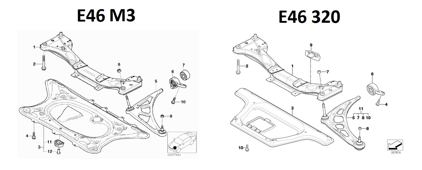 Передняя подвеска бмв е46 схема