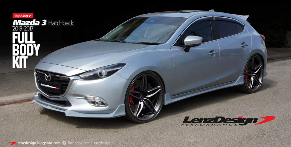 Mazda 3 2017 Body Kit Hatchback Sedan By Lenzdesign Performance Боди кит Mazda 3 2017 пердний спойлер пороги 2 шт задняя юбка задний Готов к продаже Делайте заказы Задний на хетчбек в