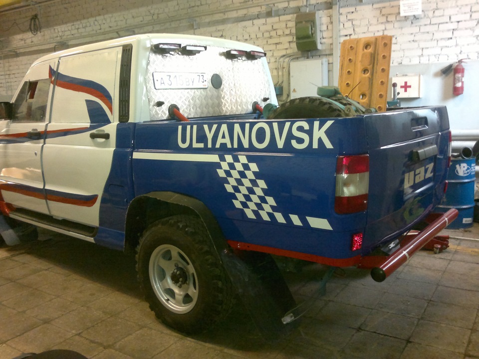 Раскраска для Международного ралли-рейда Шелковый путь — УАЗ Pickup, 1 ...