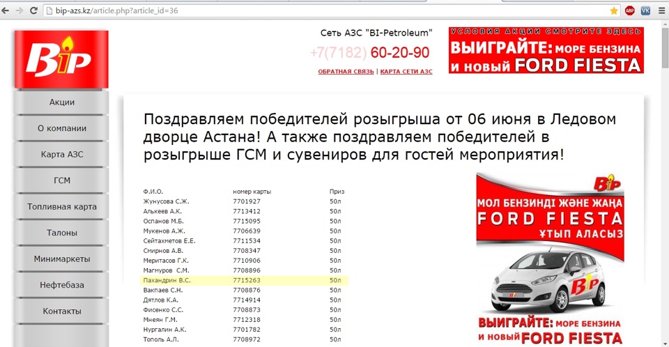 Азс барс владикавказ розыгрыш