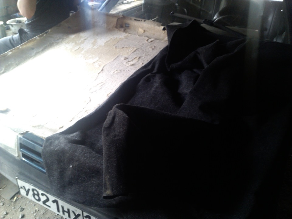 перетяжка крыши карпетом. — DRIVE2