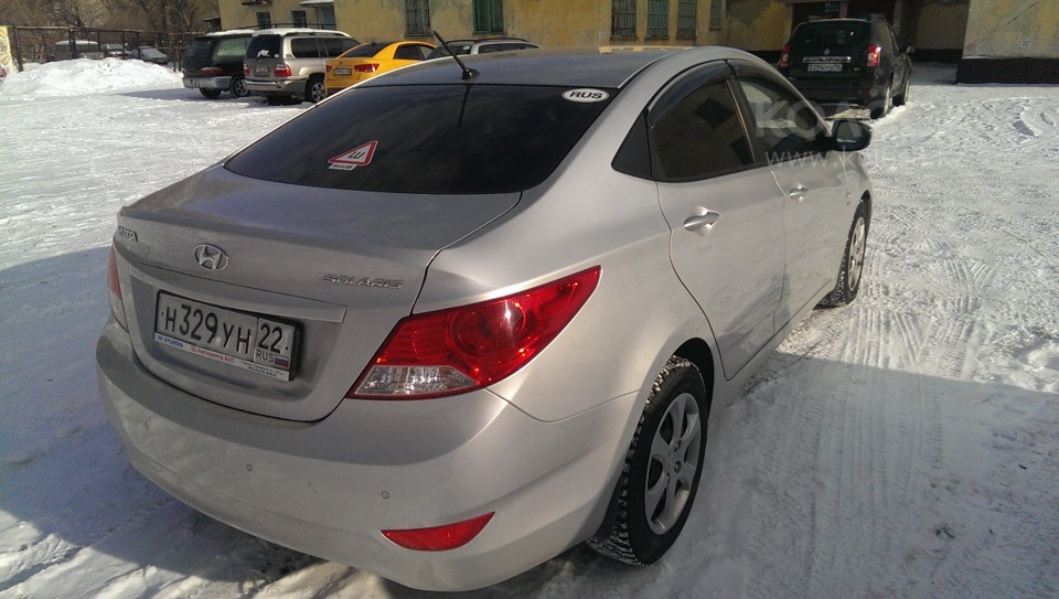 Установка дефлекторов окон и тонировка — Hyundai Solaris (1G), 1,6 л ...