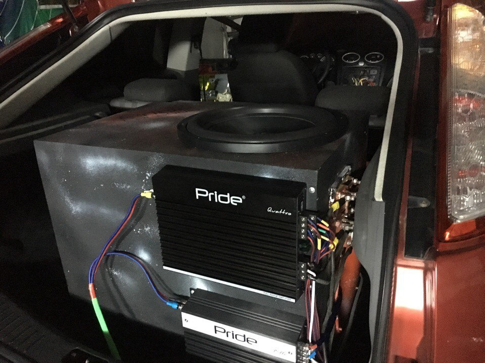 all Pride Car Audio, установка басухи. 
