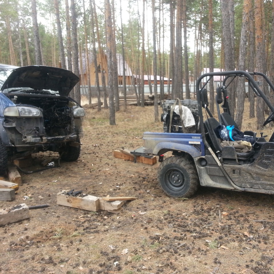 установка двс 4м40 в делику — Mitsubishi Delica (L400), 2,8 л, 1995 ...