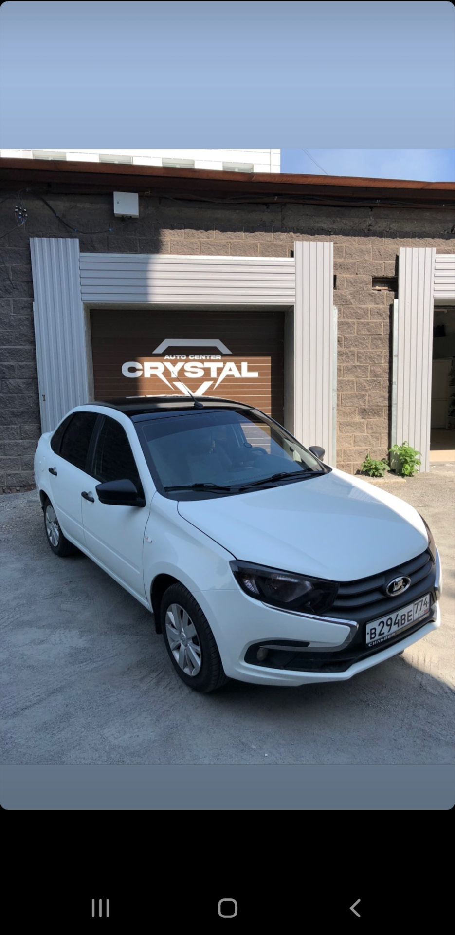 Чёрная глянцевая крыша и тонировка фар Granta FL — Lada Гранта (2G) FL, 1,6  л, 2019 года | стайлинг | DRIVE2