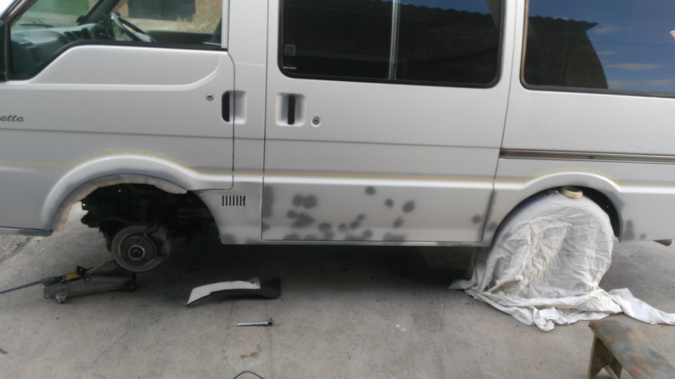 Антигравийка, или как убрать жучки. — Nissan Vanette (4G), 1,8 л, 2001 ...