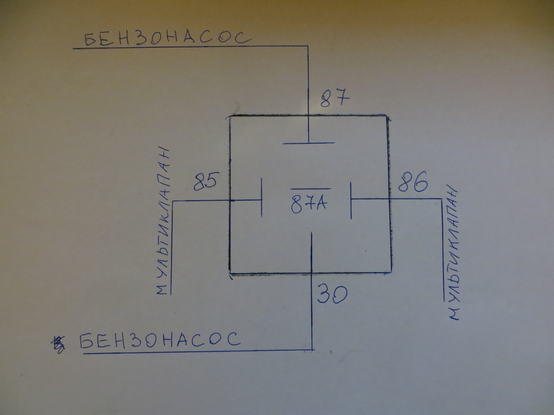 Отключение топливного насоса во время работы авто на газу