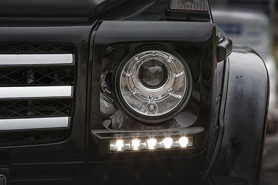 Очки на фары с диодами / MERCEDES тюнинг для Гелендвагена G463 / ВНЕШНИЙ ТЮНИНГ