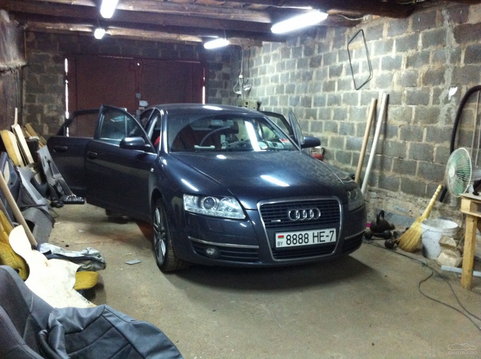 Потолок алькантара + S-line накладки — Audi A6 (C6), 3,2 л, 2007 года ...