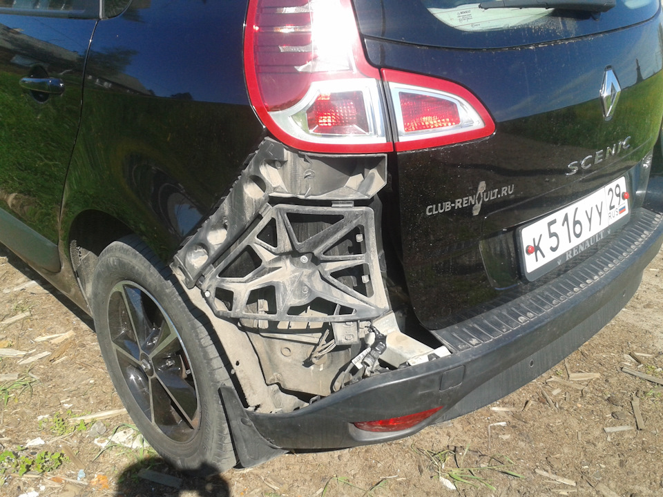 Убрал царапины на заднем бампере — Renault Scenic III, 1,5 л, 2010 года ...