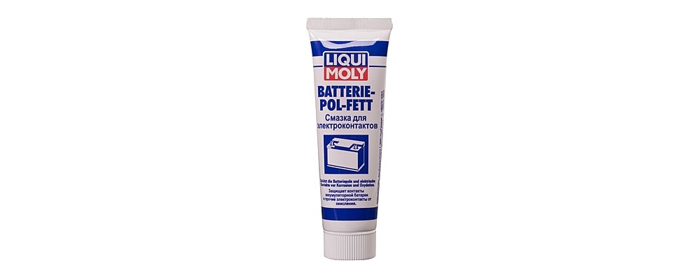 Смазка для электроконтактов Liqui Moly. Liqui Moly 7643. Ликви Молли для клемм аккумулятора. Клемма с пастой.