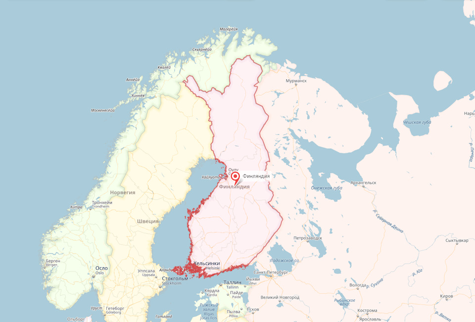 Карта финляндия достопримечательности