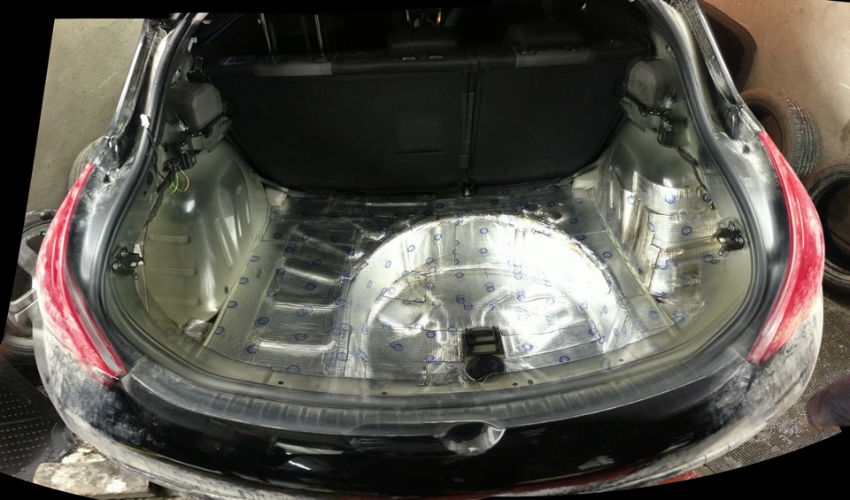 Шумоизоляция багажника — Peugeot 308 (1G), 1,6 л, 2011 года | автозвук ...