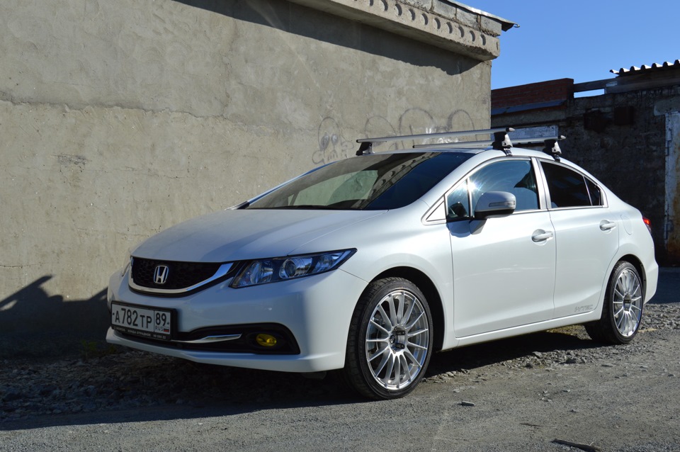 Автобагажник на крышу Thule. — Honda Civic 4D (9G), 1,8 л, 2013 года ...