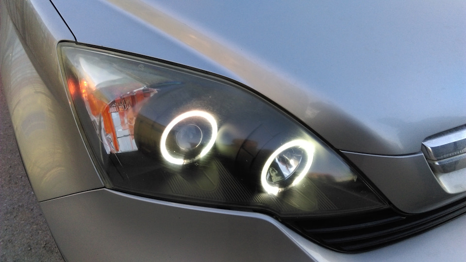 Ангельский глаз горит розовым — Honda CR-V (RE), 2 л, 2008 года ...