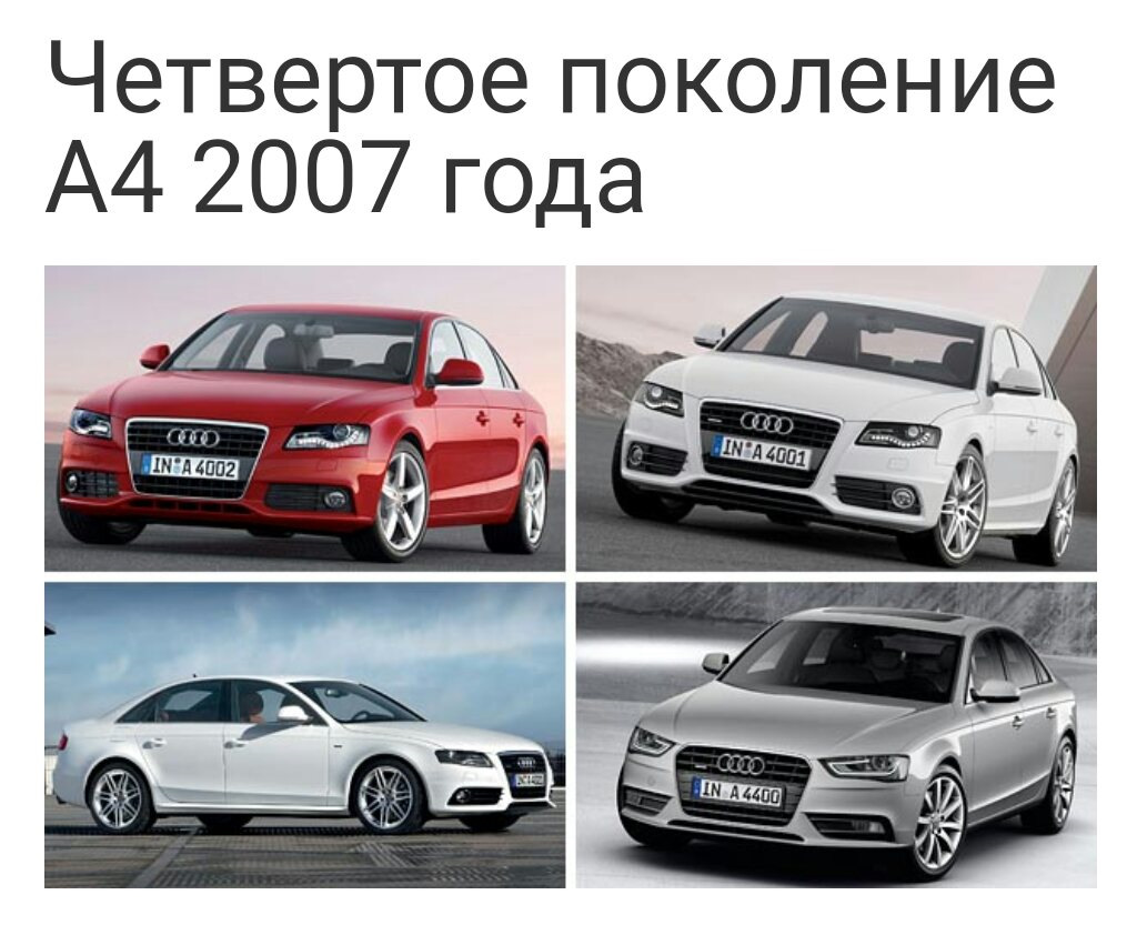 Audi по годам