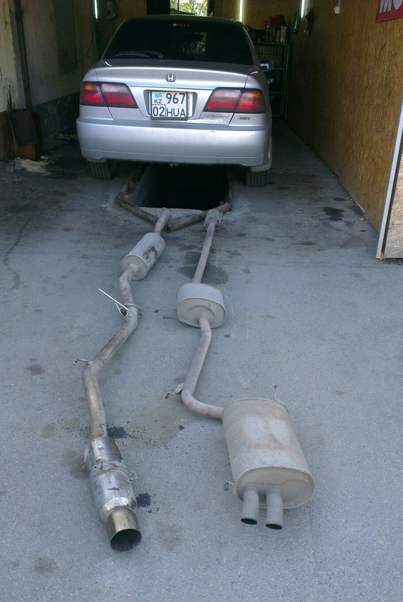 Прямоточный выхлоп Fujitsubo power getter — Honda Accord (6G), 2,2 л ...