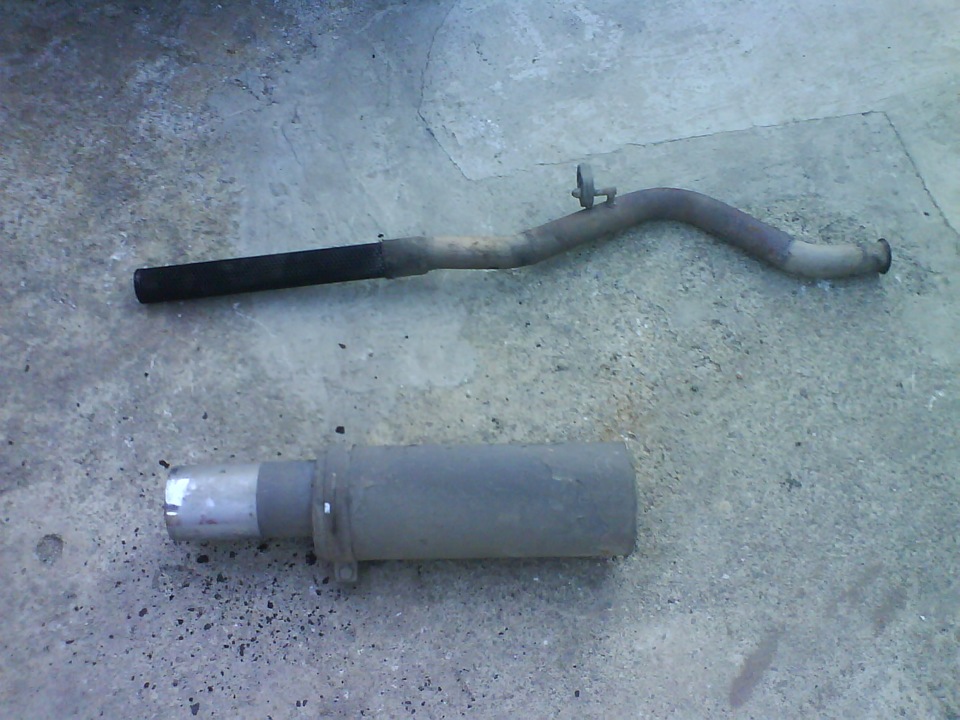 Ремонт прямоточного глушителя — Lada 112 Coupe, 1,6 л, 2008 года ...