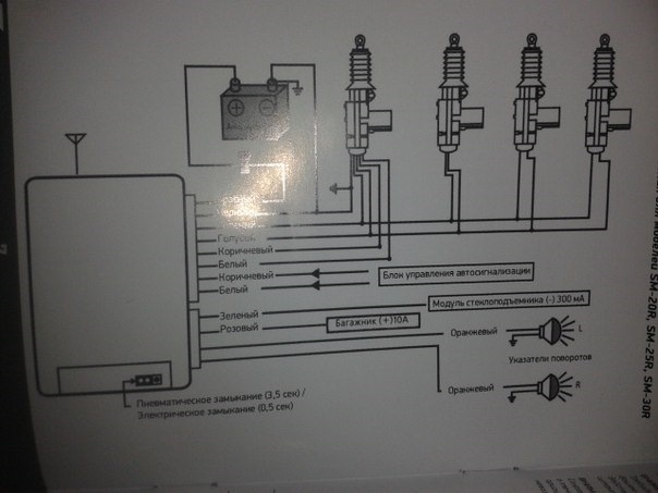схема подключения автосигнализации шериф
