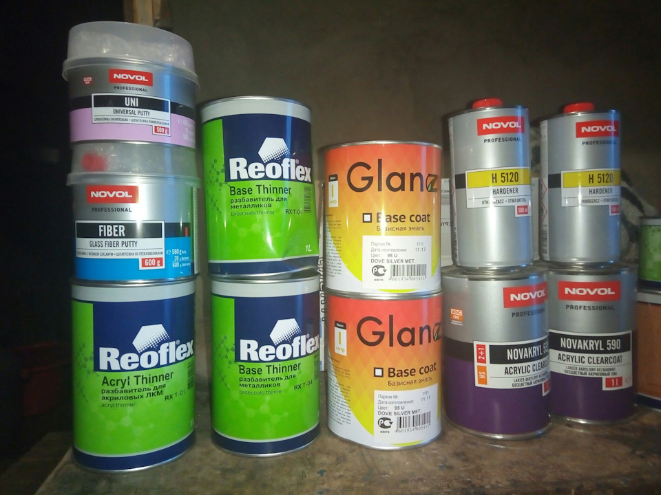 Купленные материалы для покраски — Daewoo Matiz (M100, M150), 0,8 л ...