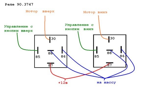 Как сделать стеклоподъемники через реле