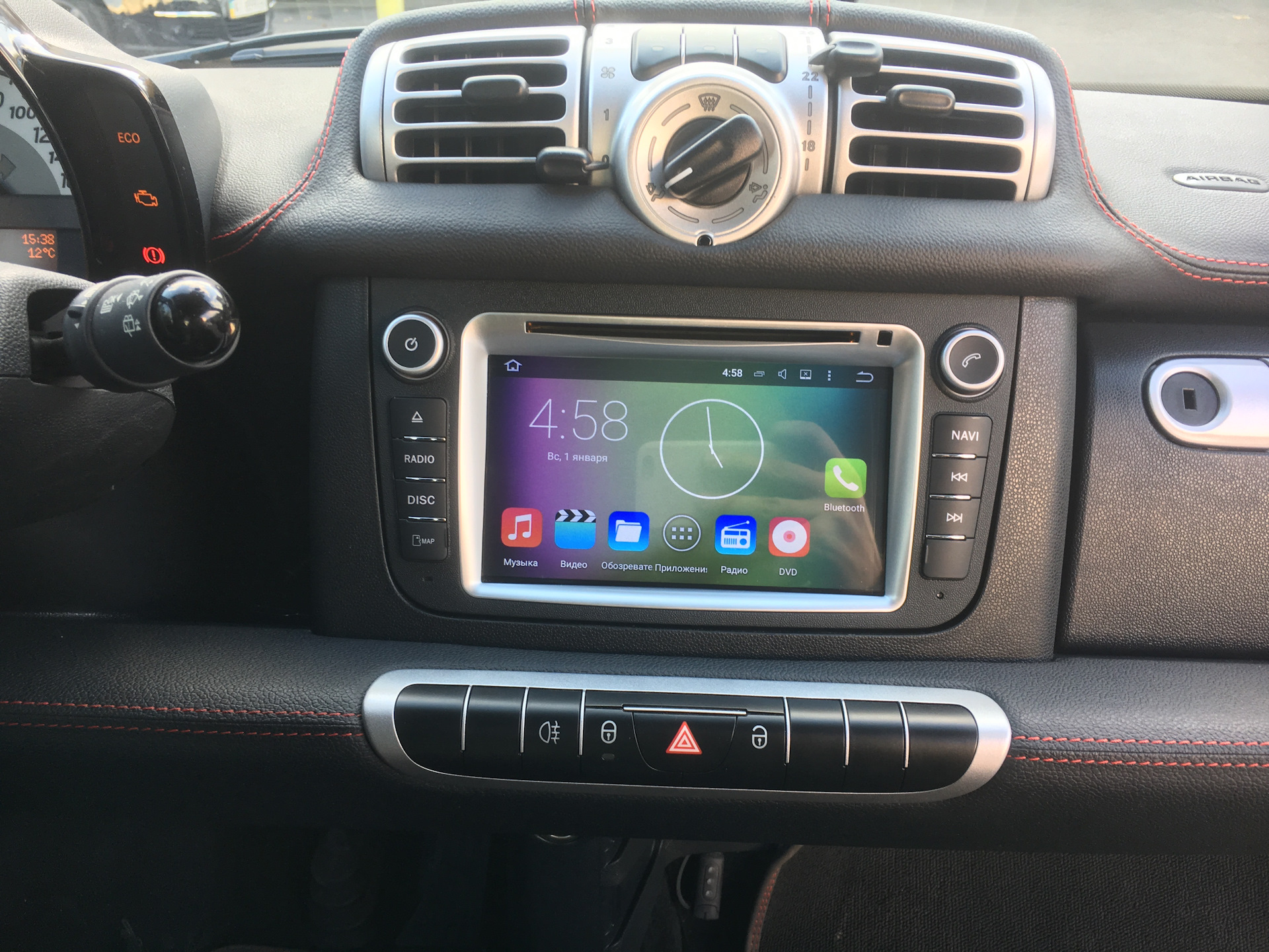 Установка Android автомагнитолы на Smart ForTwo — Smart fortwo (2G), 1 л,  2013 года | автозвук | DRIVE2