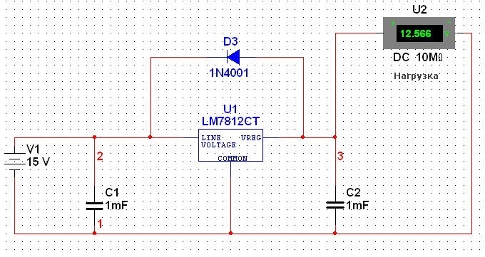 Схема подключения lm7812ct