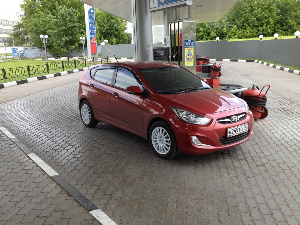 Hyundai Solaris hatchback. Modern bestseller Hyundai Solaris hatchback. Modern bestseller