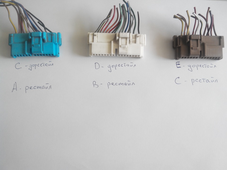 перепиновка разъема тойота