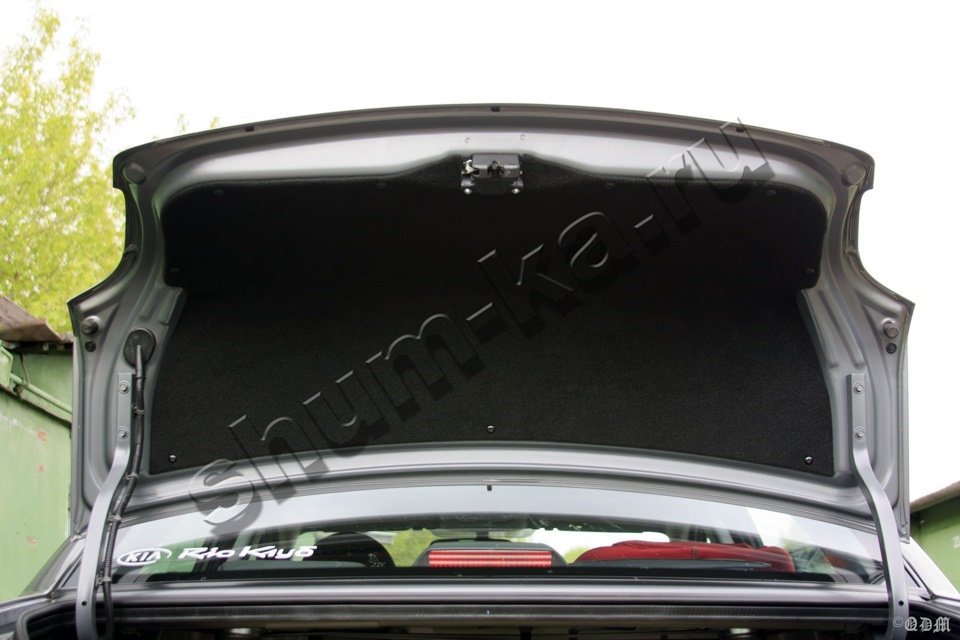 Шумоизоляция крышки багажника | Обшивка крышки багажника — KIA Rio (2G ...