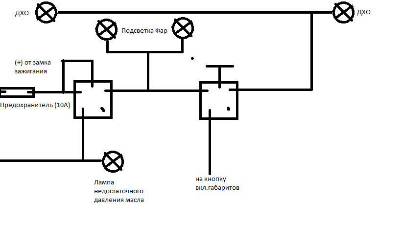 Схема подключения дхо на ниве