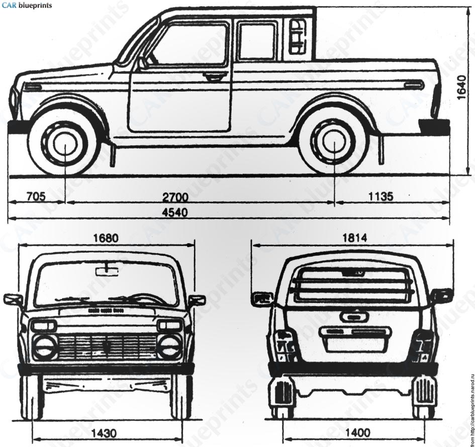 габариты машины нива (95) фото