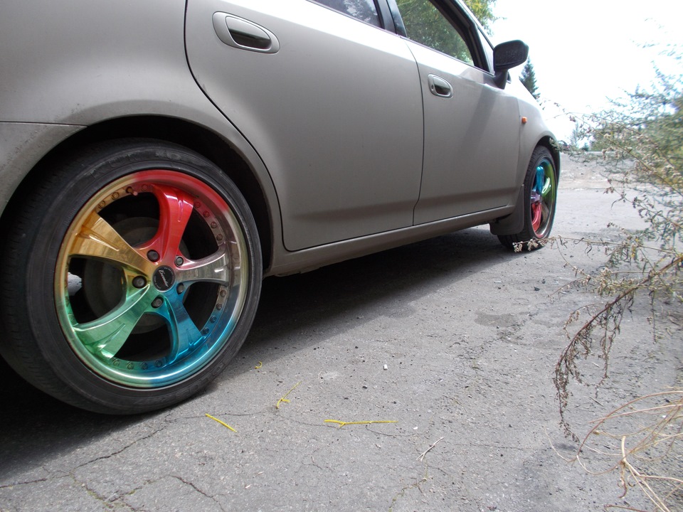 Обновили диски "Хромом" — Honda Stream (RN1-5), 2 л, 2001 года ...