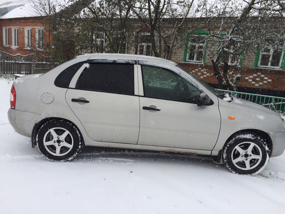 Зима пришла — Lada Калина седан, 1,6 л, 2011 года | колёсные диски | DRIVE2