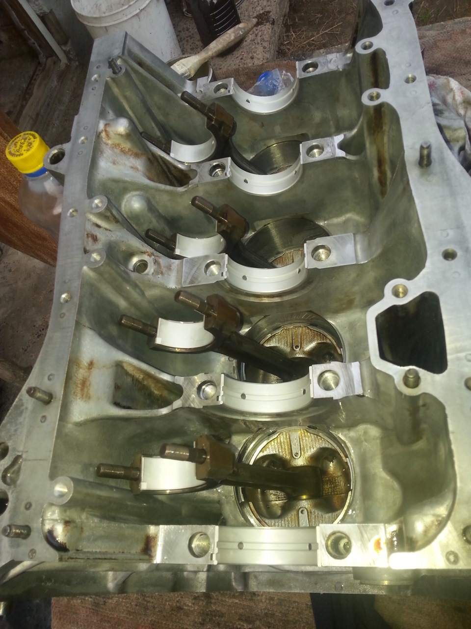 капитальный ремонт ч.9 —установка поршней и коленвала — Honda CR-V (RD1 ...