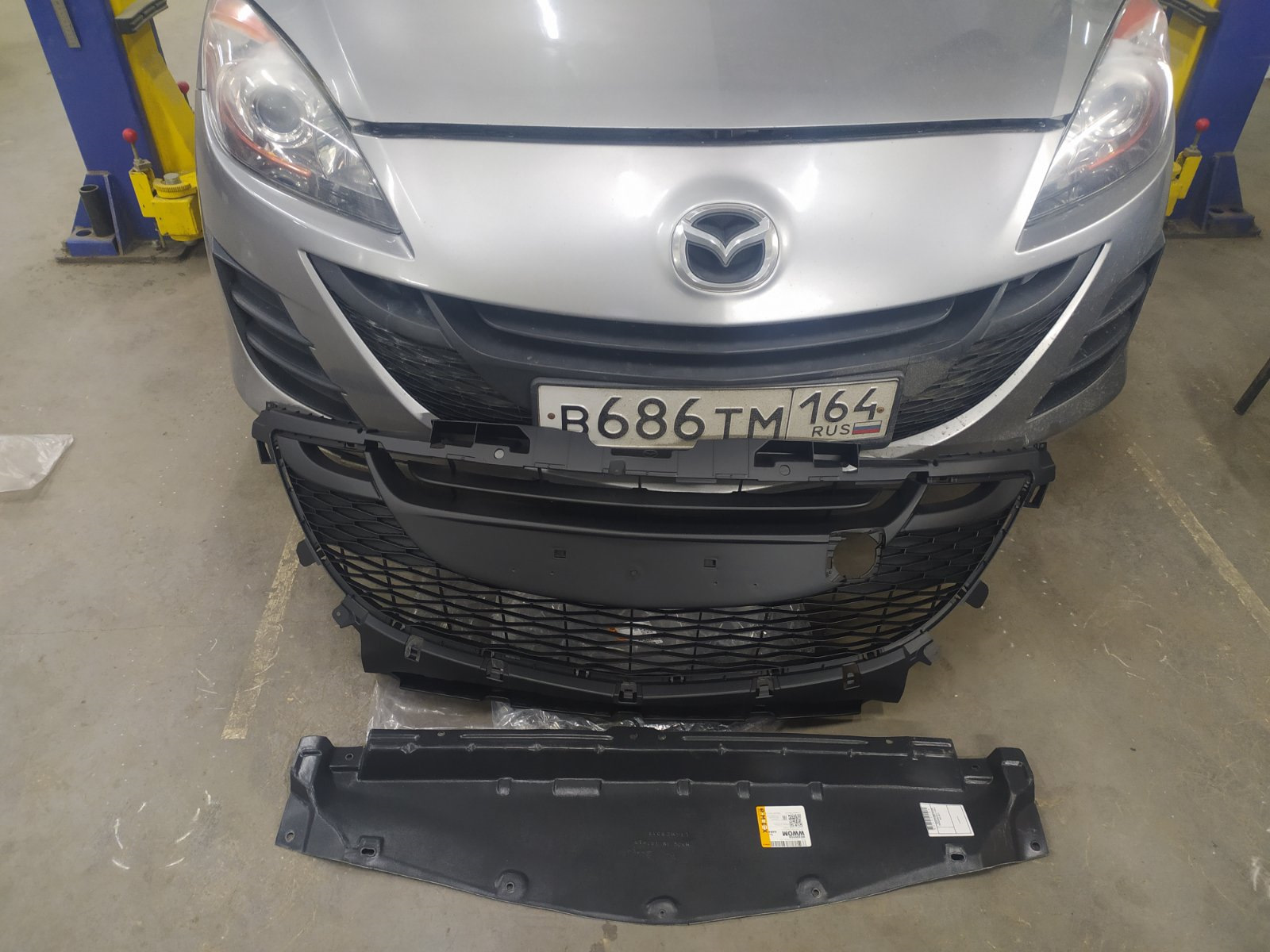 Мазда 3 БЛ (mazda bl) начал с губы (пыльник двигателя) — Mazda 3 (2G ...