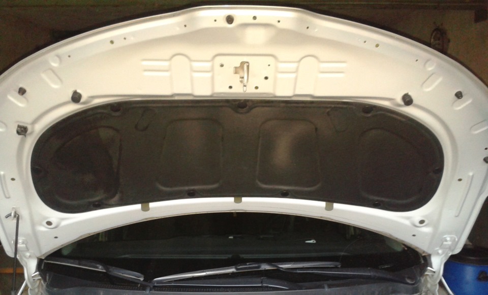 Виброшумоизоляция капота Киа Рио -3 — KIA Rio (3G), 1,6 л, 2013 года ...