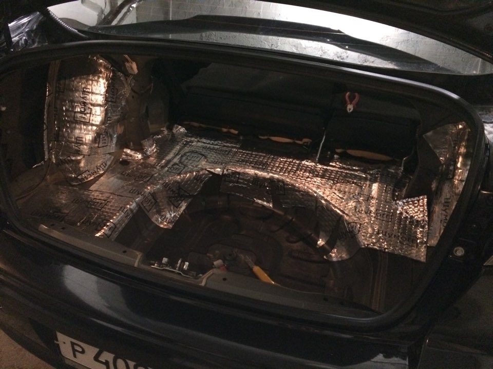 Вибро-шумоизоляция багажника — Mitsubishi Lancer X, 1,5 л, 2010 года ...
