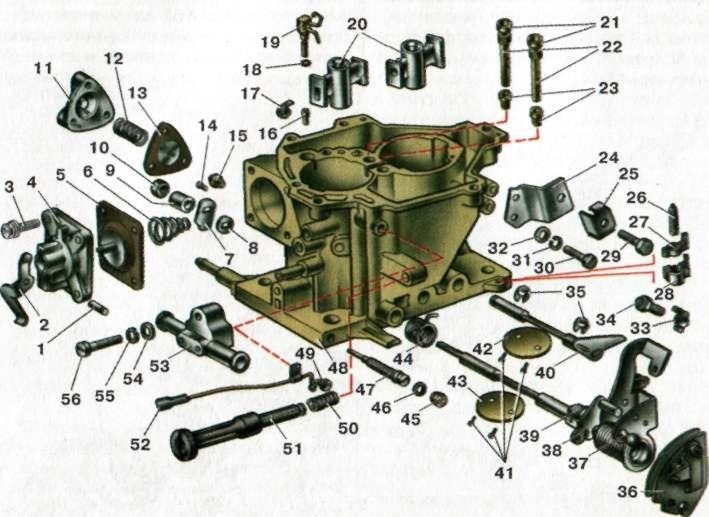 Устройство карбюратора ваз 2109 в картинках