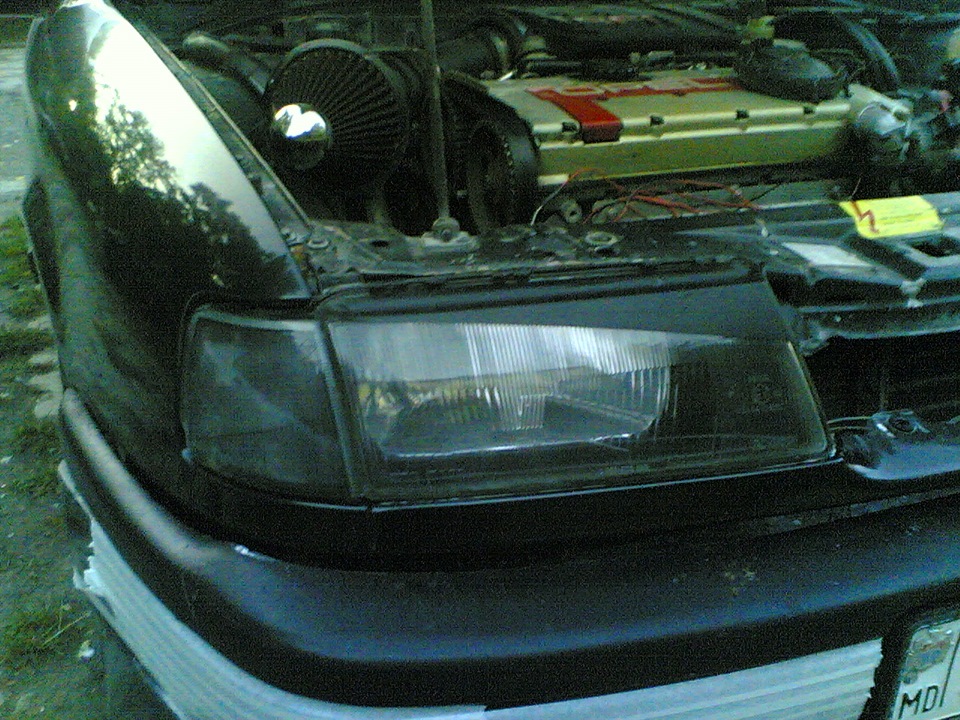 Покраска отражателей фар в черный. — Opel Vectra A, 2 л., 1991 года ...