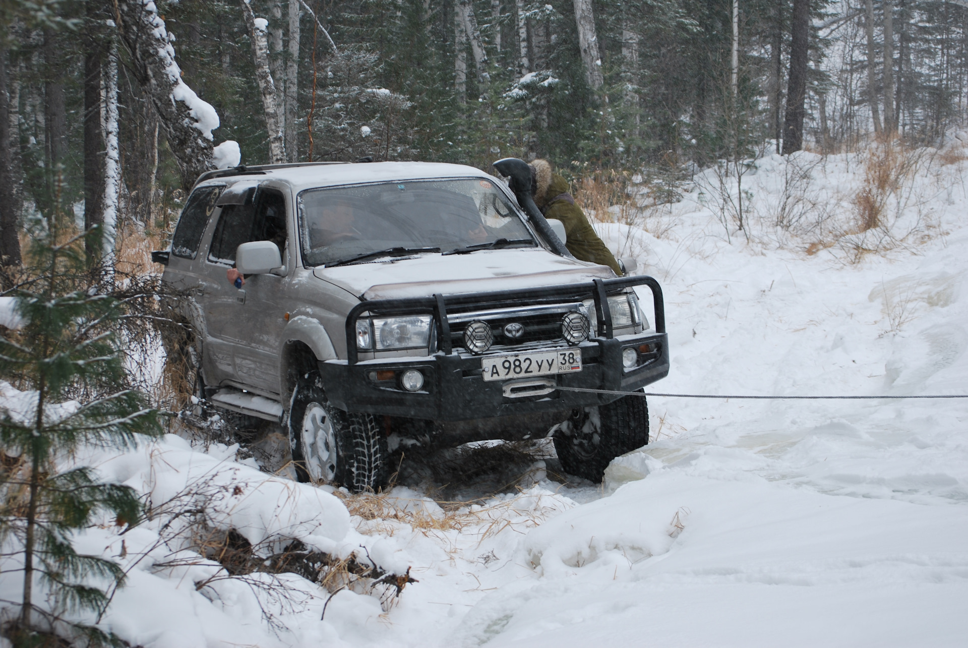 Листвянка — Большие КОты — Большая Речка — Toyota Land Cruiser 80, 4,5 л,  1997 года | покатушки | DRIVE2