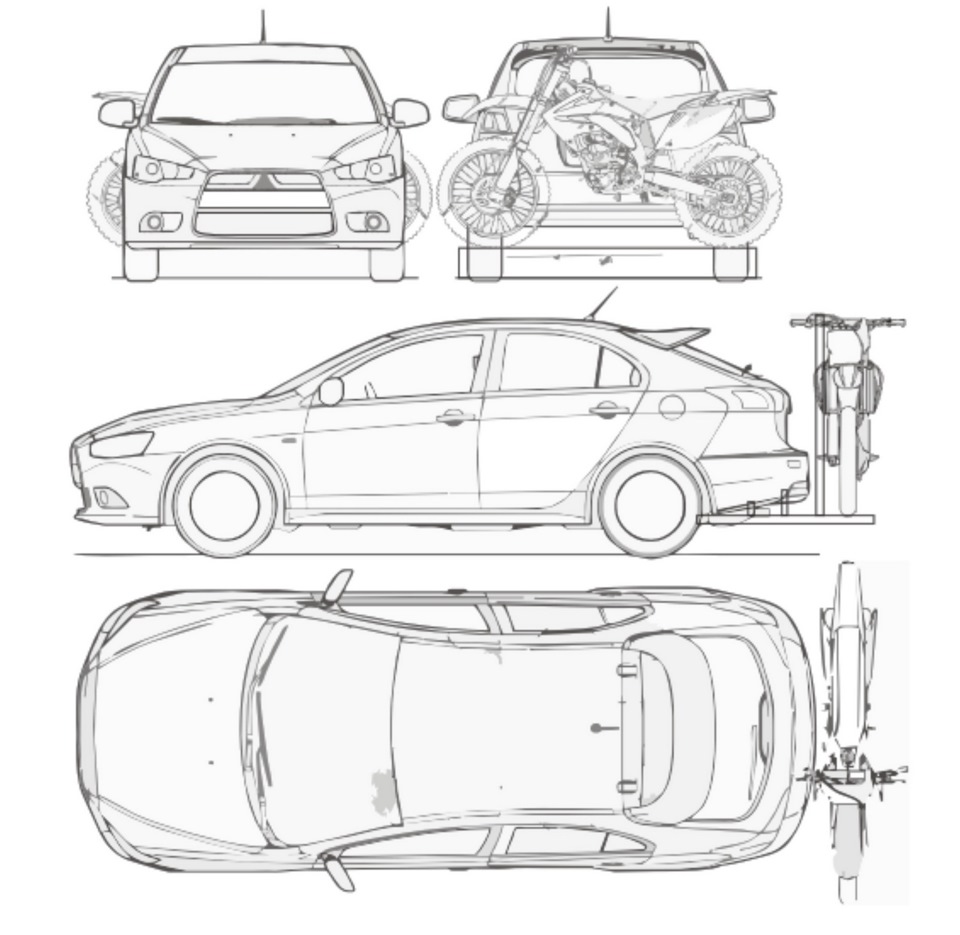 Mitsubishi lancer чертеж